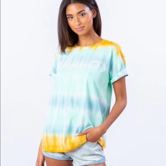 🔆RIP CURL🔆 SALTY SEA TIE DYE TEE SHIRT - Picture 3 of 10